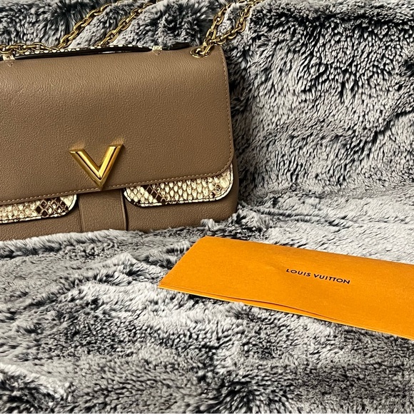 Louis Vuitton Brown and Gold Shoulder Bag - Picture 1 of 1